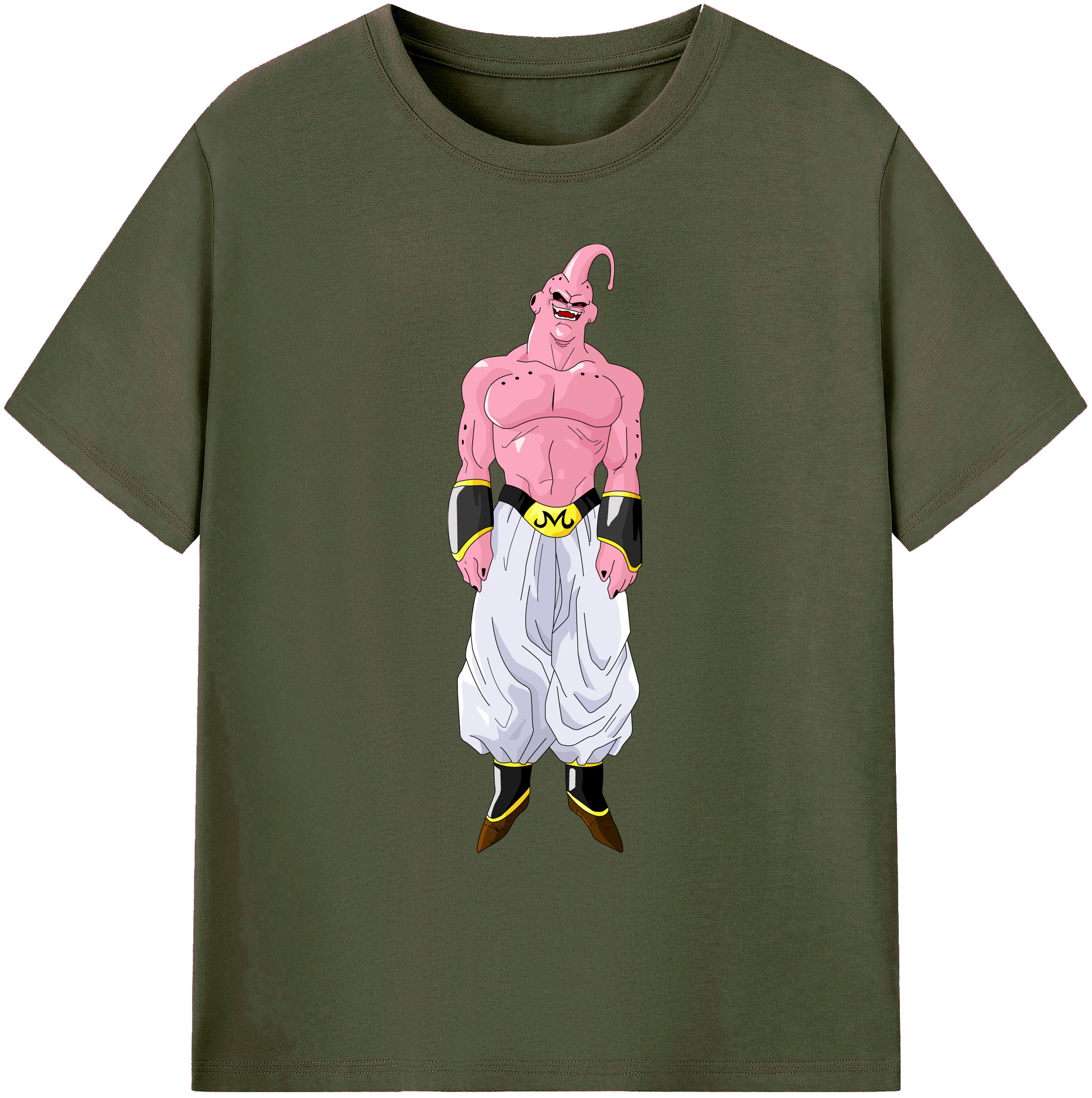 （画像用） ドラゴンボール 魔人ブウ DRAGON BALL Majin Buu 綿100％ メンズ半袖Tシャツ｜肌触りやわらか＆通気性